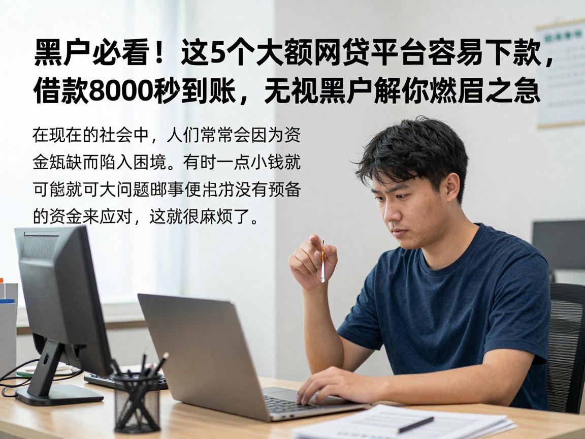 黑户必看!这5个大额网贷平台容易下款,借款8000秒到账,无视黑户解你燃眉之急