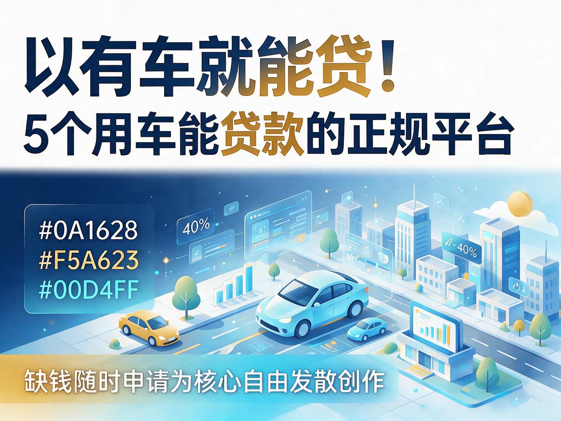 有车就能贷!盘点5个用车能贷款的正规平台,缺钱随时申请