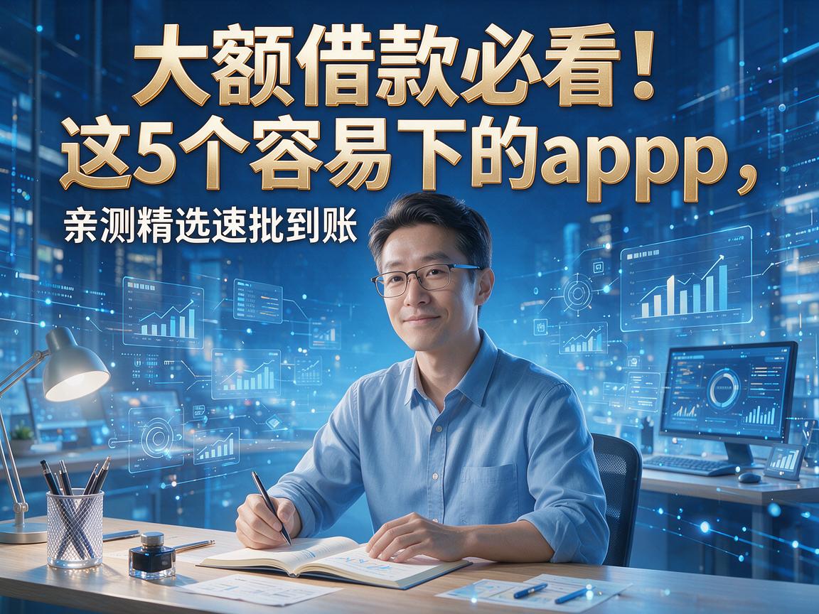 大额借款必看！这5个容易下的app，亲测精选速批到账