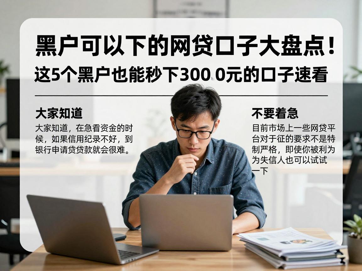 黑户可以下的网贷口子大盘点!这5个黑户也能秒下3000元的口子速看