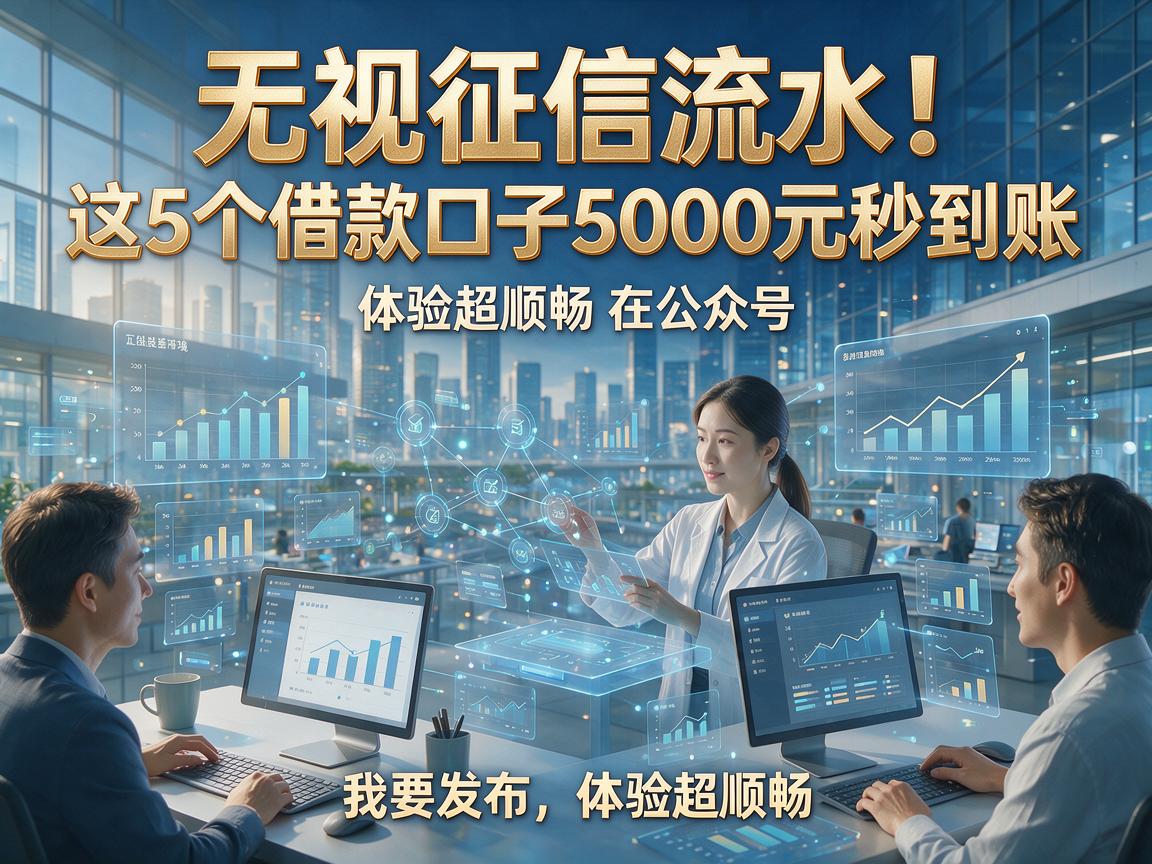 无视征信流水!这5个借款口子5000元秒到账,体验超顺畅
