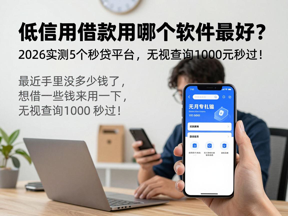 低信用借款用哪个软件最好?2026实测5个秒贷平台,无视查询1000元秒过!