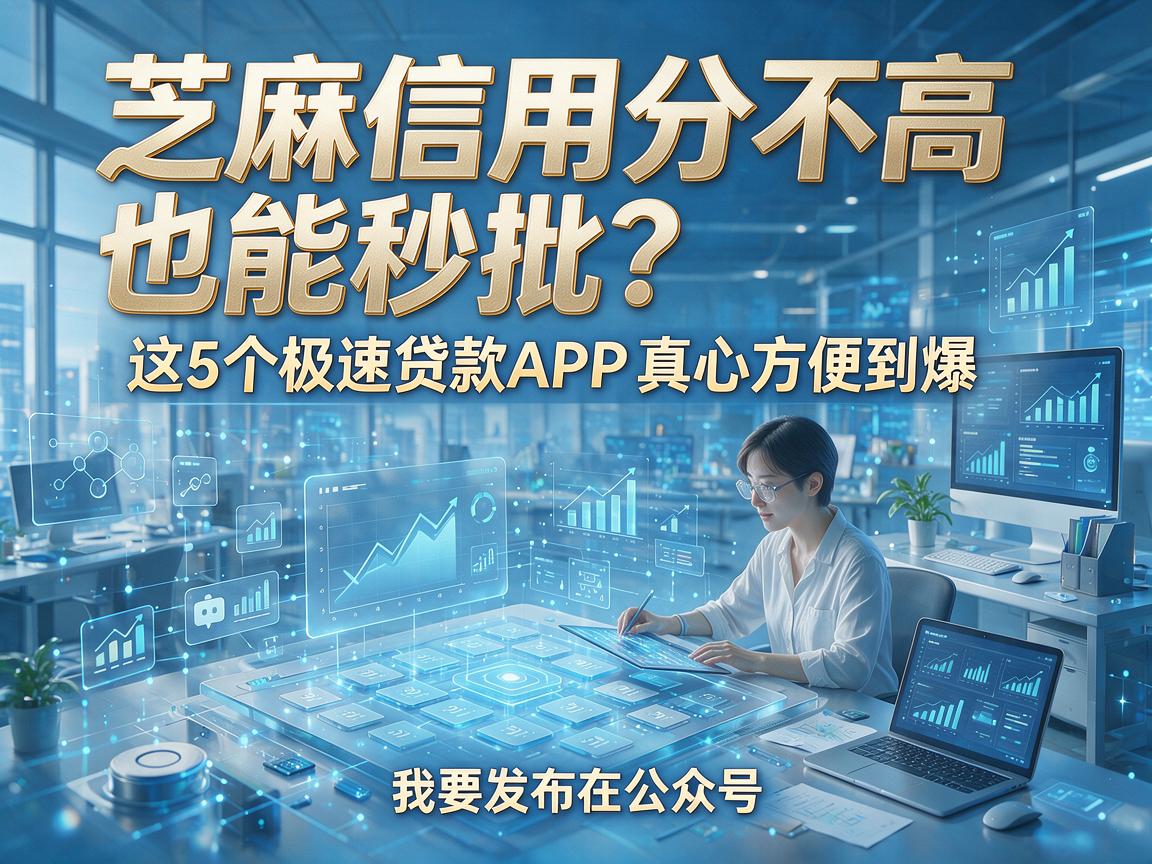 芝麻信用分不高也能秒批?这5个极速贷款APP真心方便到爆