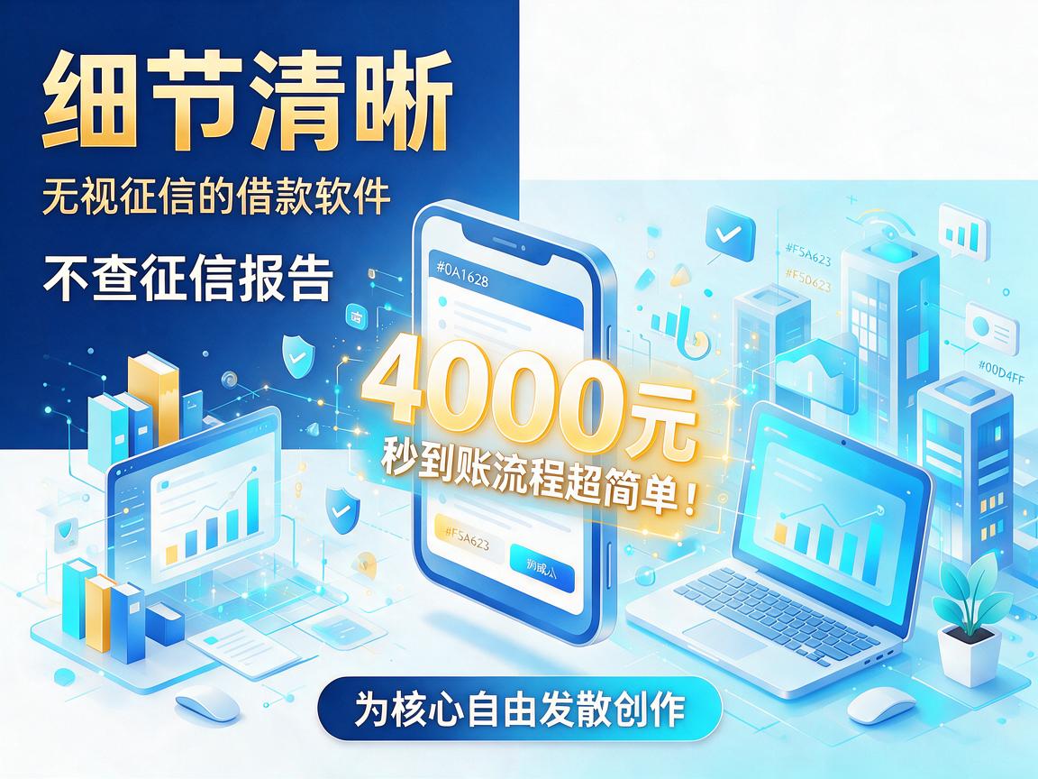 这5个无视征信的借款软件,不查征信报告,4000元秒到账流程超简单!