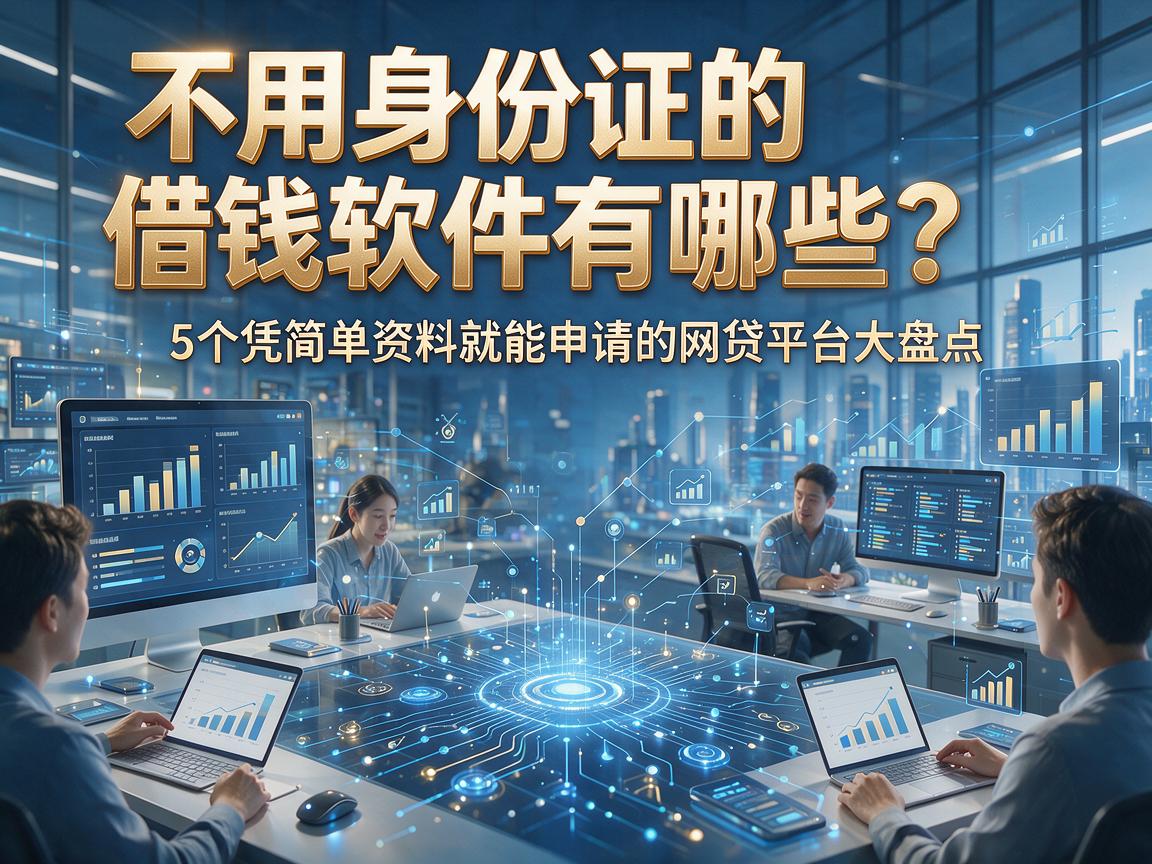 不用身份证的借钱软件有哪些？5个凭简单资料就能申请的网贷平台大盘点