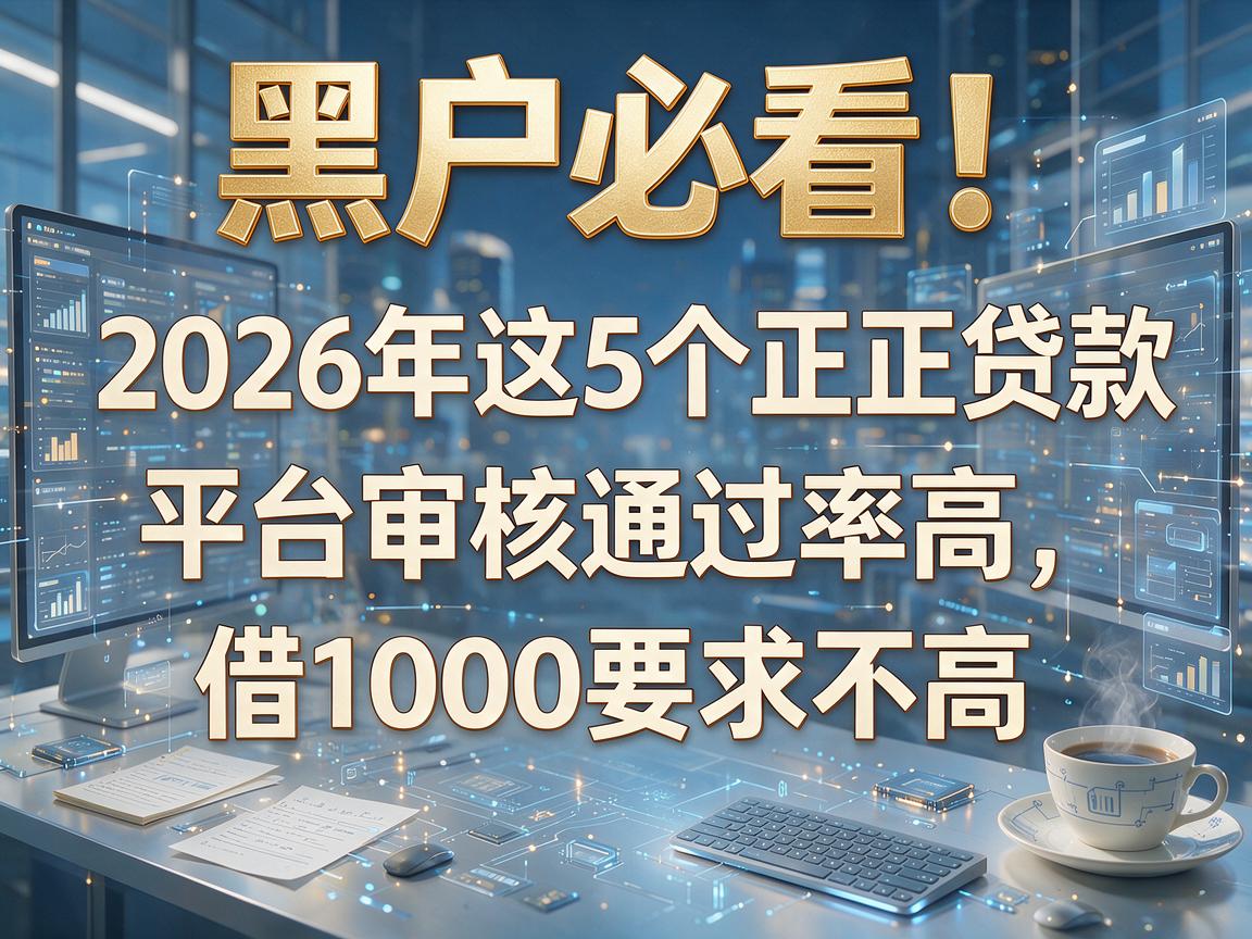 黑户必看!2026年这5个正规贷款平台审核通过率高,借1000要求不高