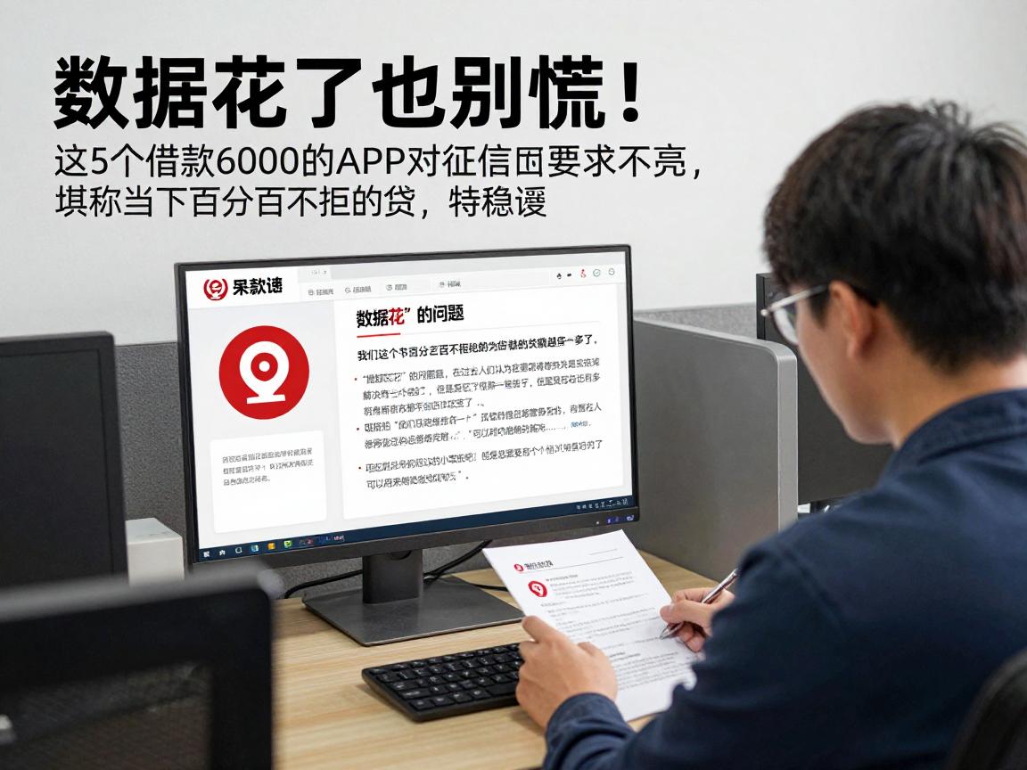 数据花了也别慌！这5个借款6000的APP对征信要求不高，堪称当下百分百不拒的贷款，特稳妥！