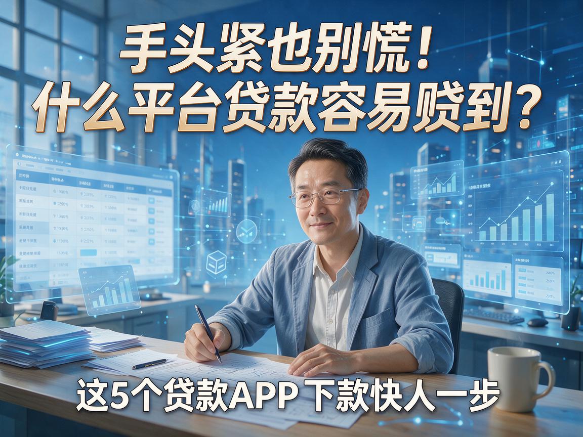 手头紧也别慌!什么平台贷款容易贷到?这5个贷款APP下款快人一步