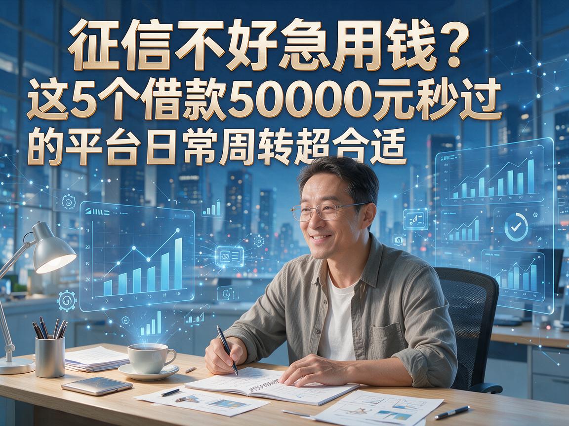 征信不好急用钱?这5个借款50000元秒过的平台日常周转超合适