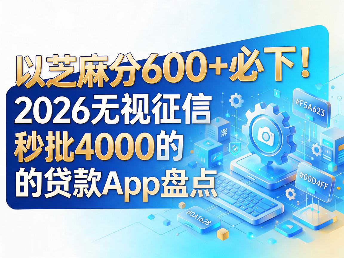 芝麻分600+必下！2026无视征信秒批4000的贷款App盘点