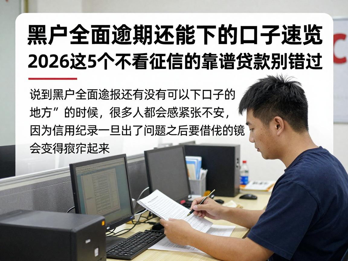 黑户全面逾期还能下的口子速览!2026这5个不看征信的靠谱贷款别错过