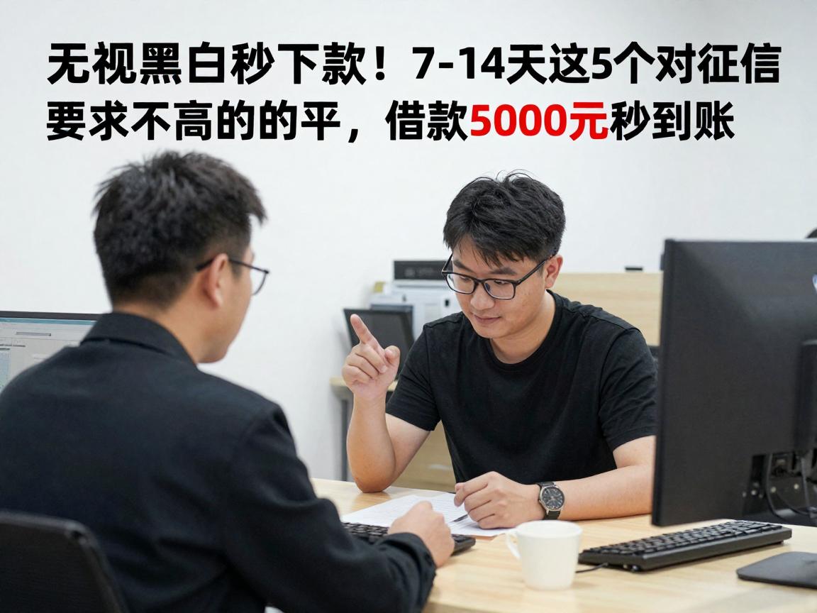 无视黑白秒下款!7-14天这5个对征信要求不高的平台,借款5000元秒到账