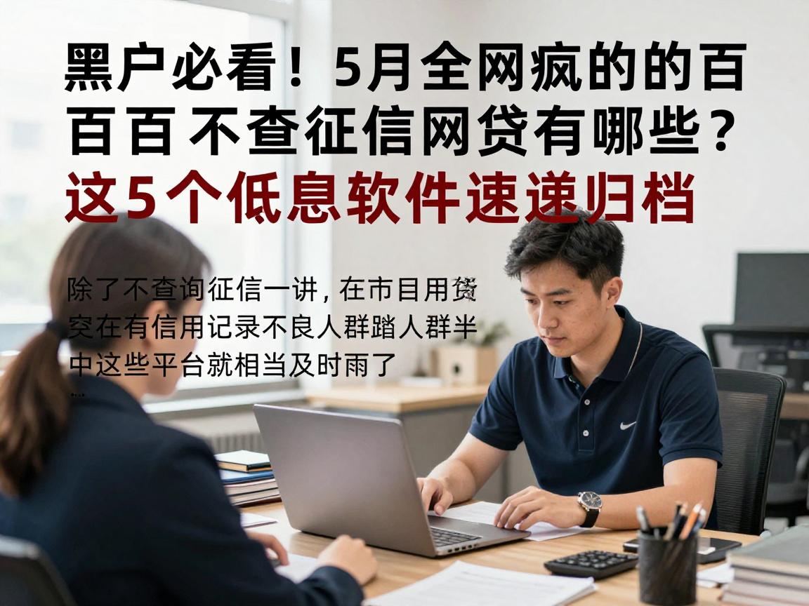 黑户必看！5月全网疯传的百分百不查征信网贷有哪些？这5个低息软件速速归档