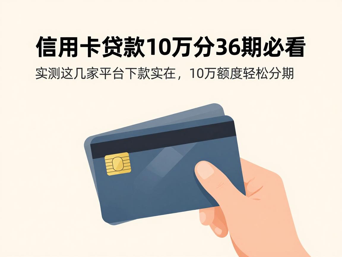 信用卡贷款10万分36期必看！实测这几家平台下款实在，10万额度轻松分期