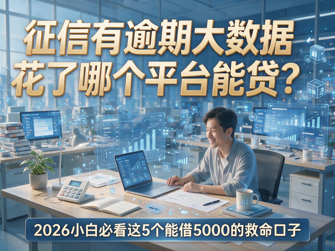 征信有逾期大数据花了哪个平台能贷?2026小白必看这5个能借5000的救命口子