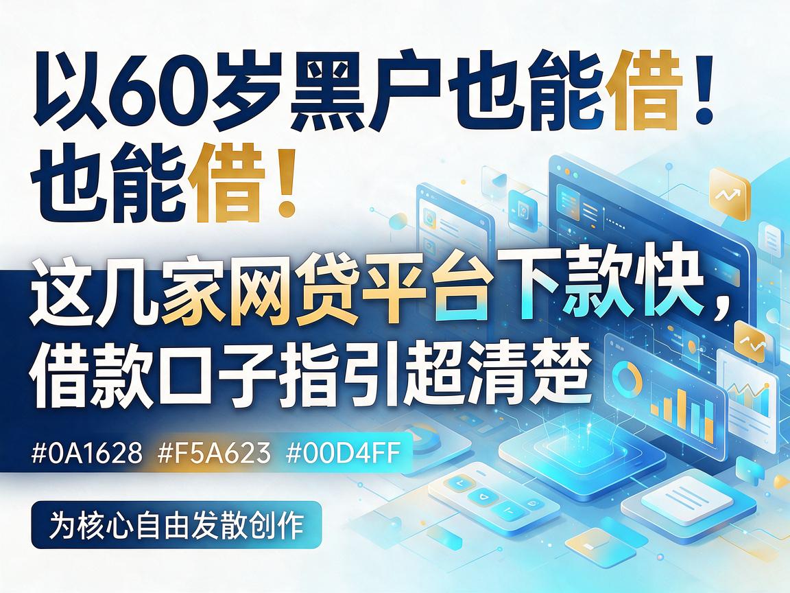 60岁黑户也能借!这几家网贷平台下款快,借款口子指引超清楚
