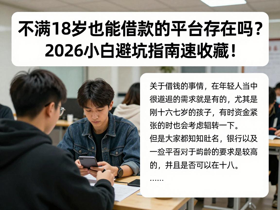 不满18岁也能借款的平台存在吗?2026小白避坑指南速收藏!