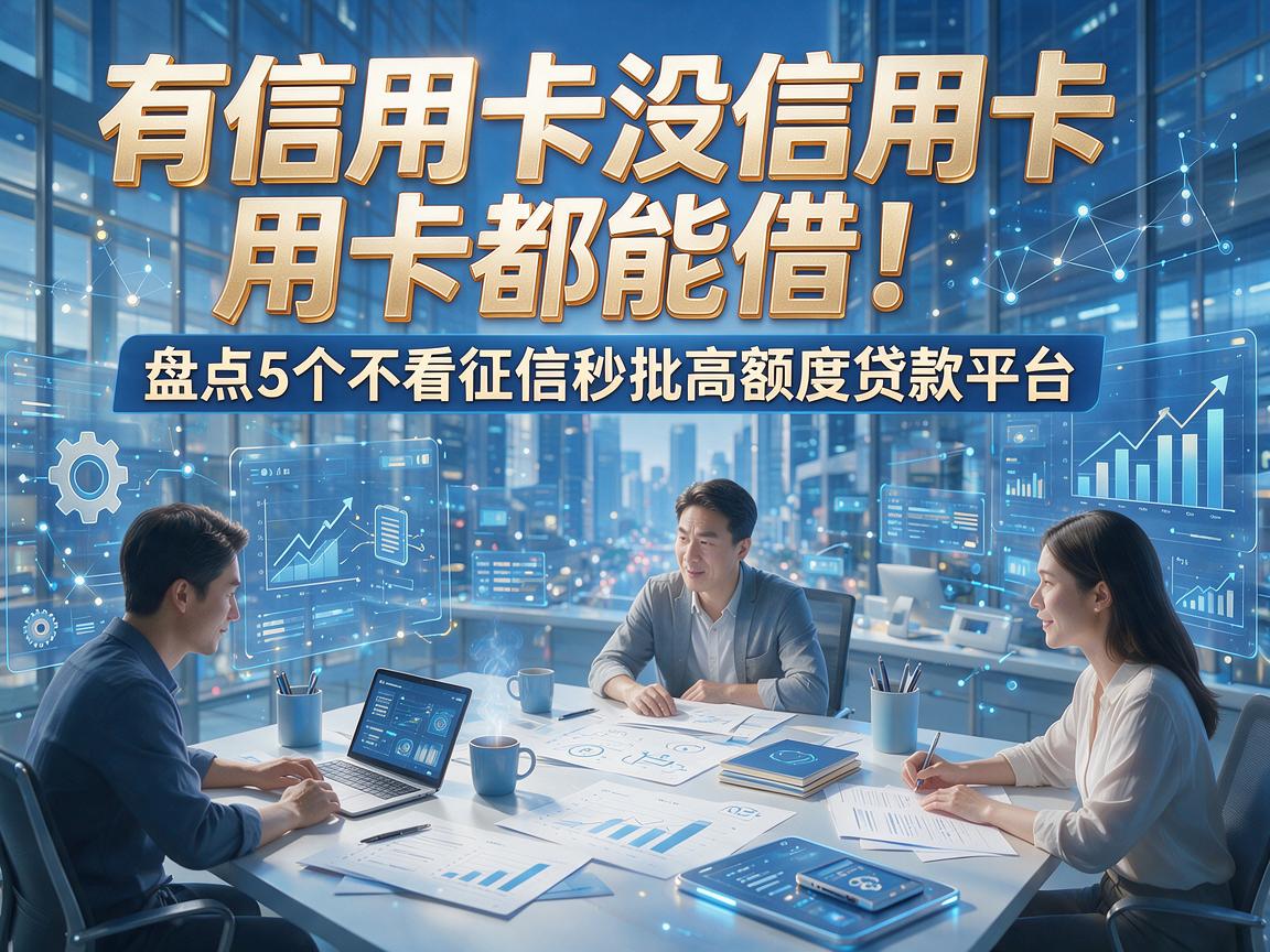 有信用卡没信用卡都能借!盘点5个不看征信秒批高额度贷款平台