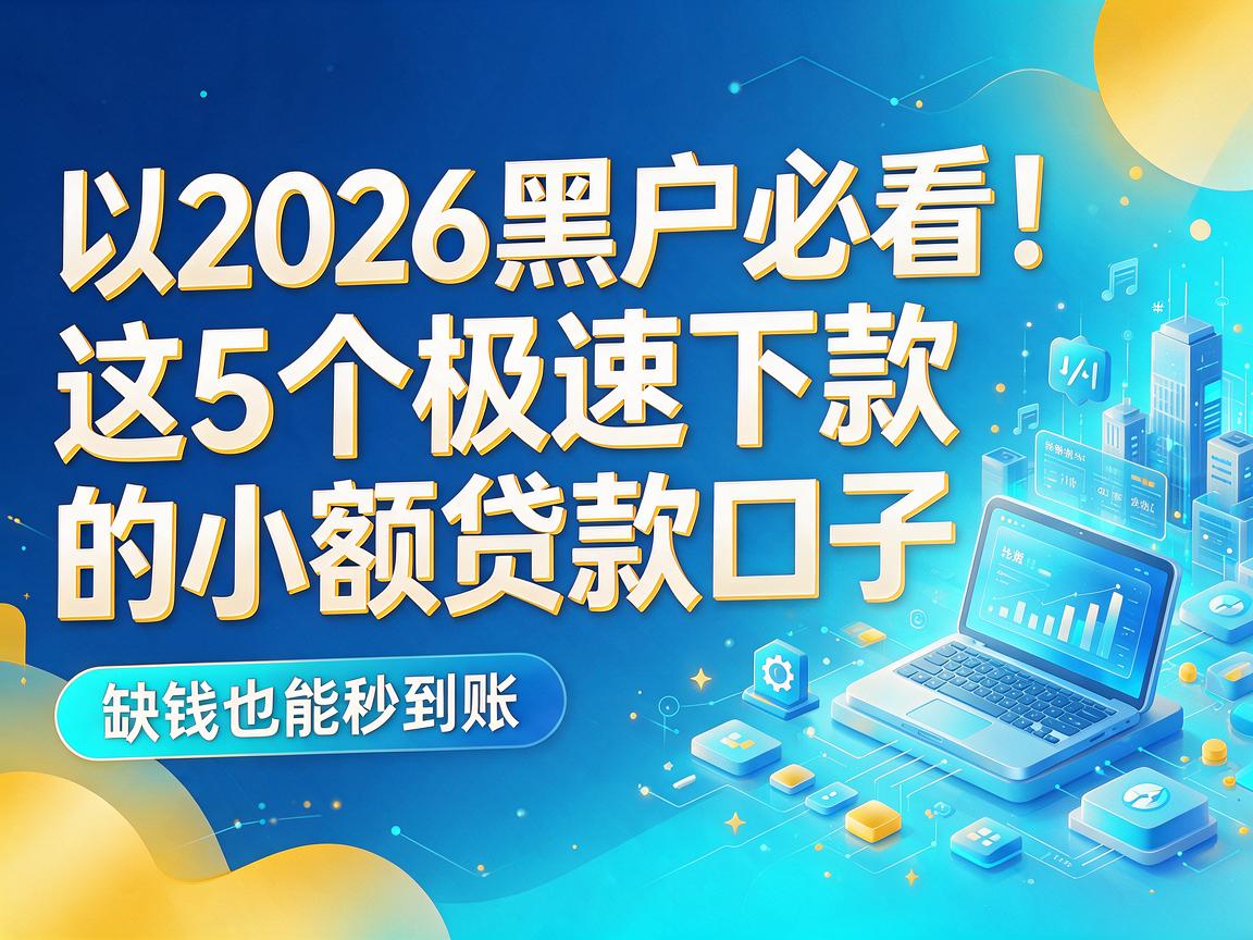 2026黑户必看！这5个极速下款的小额贷款口子，缺钱也能秒到账