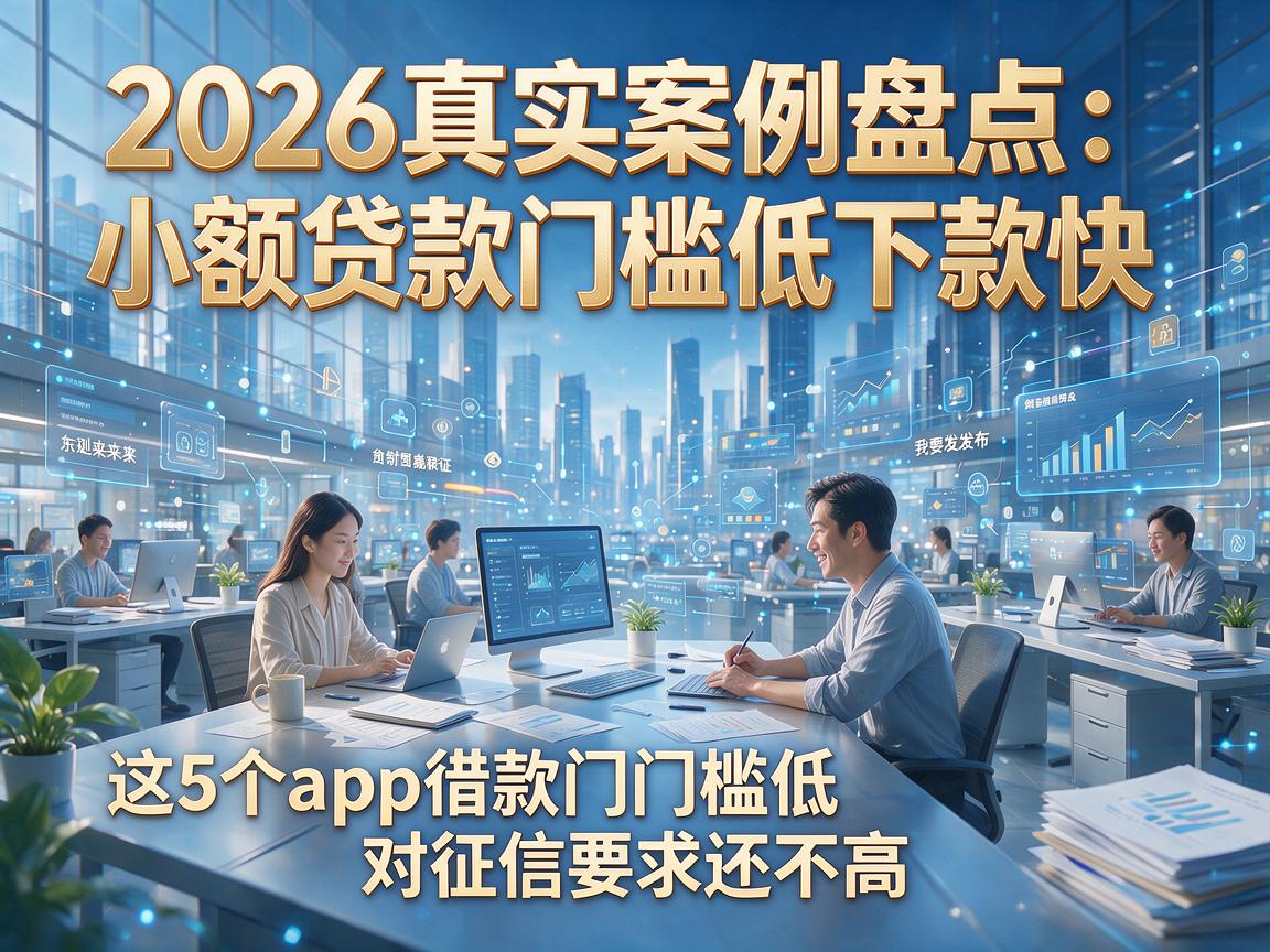 2026真实案例盘点：小额贷款门槛低下款快，这5个app借款门槛低对征信要求还不高