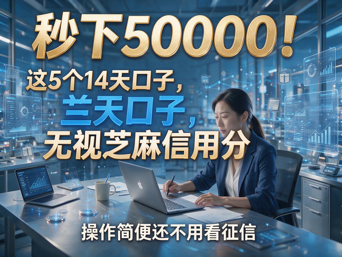 秒下50000!这5个14天口子无视芝麻信用分,操作简便还不用看征信
