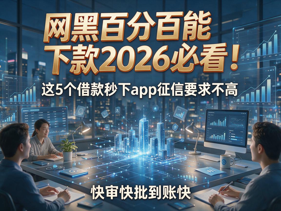 网黑百分百能下款2026必看!这5个借款秒下App征信要求不高,快审快批到账快
