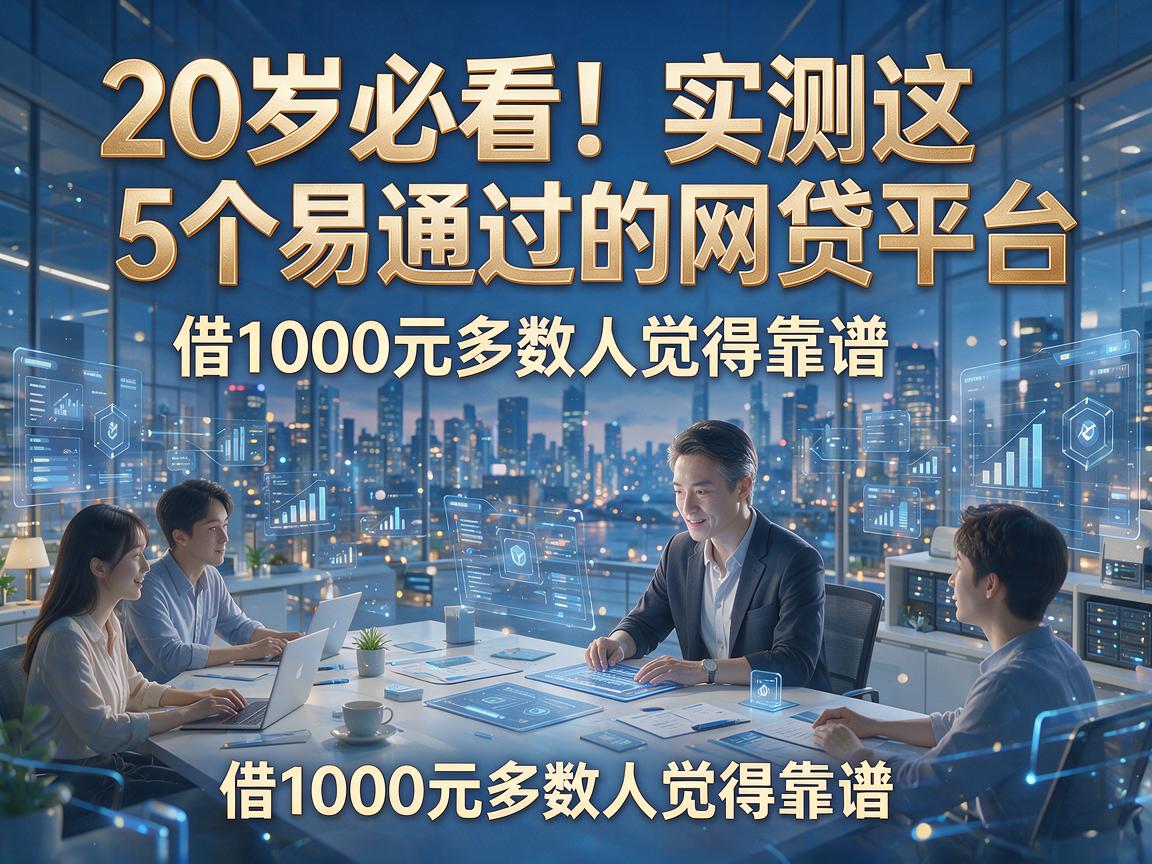 20岁必看!实测这5个易通过的网贷平台,借1000元多数人觉得靠谱