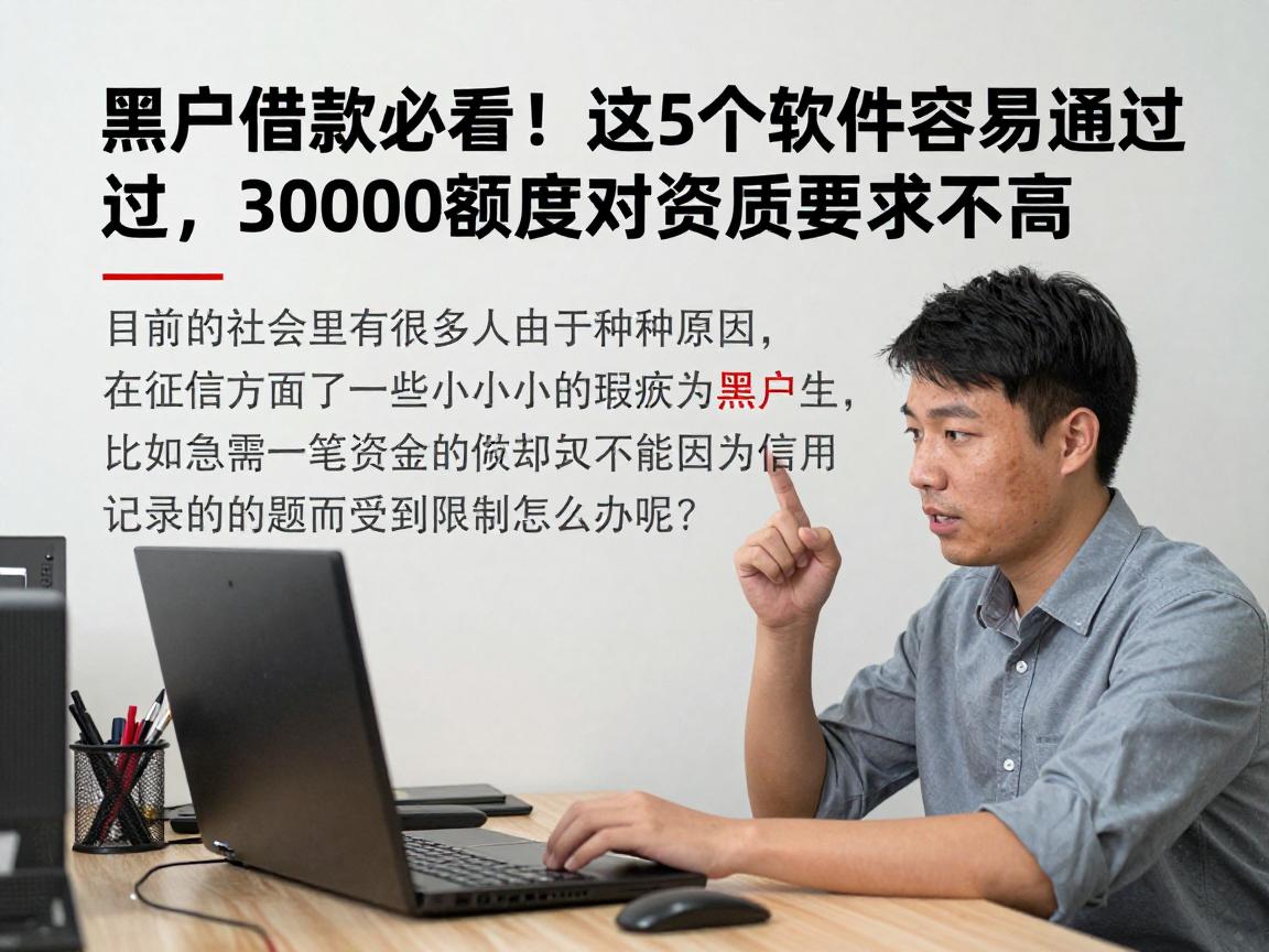 黑户借款必看!这5个软件容易通过,30000额度对资质要求不高