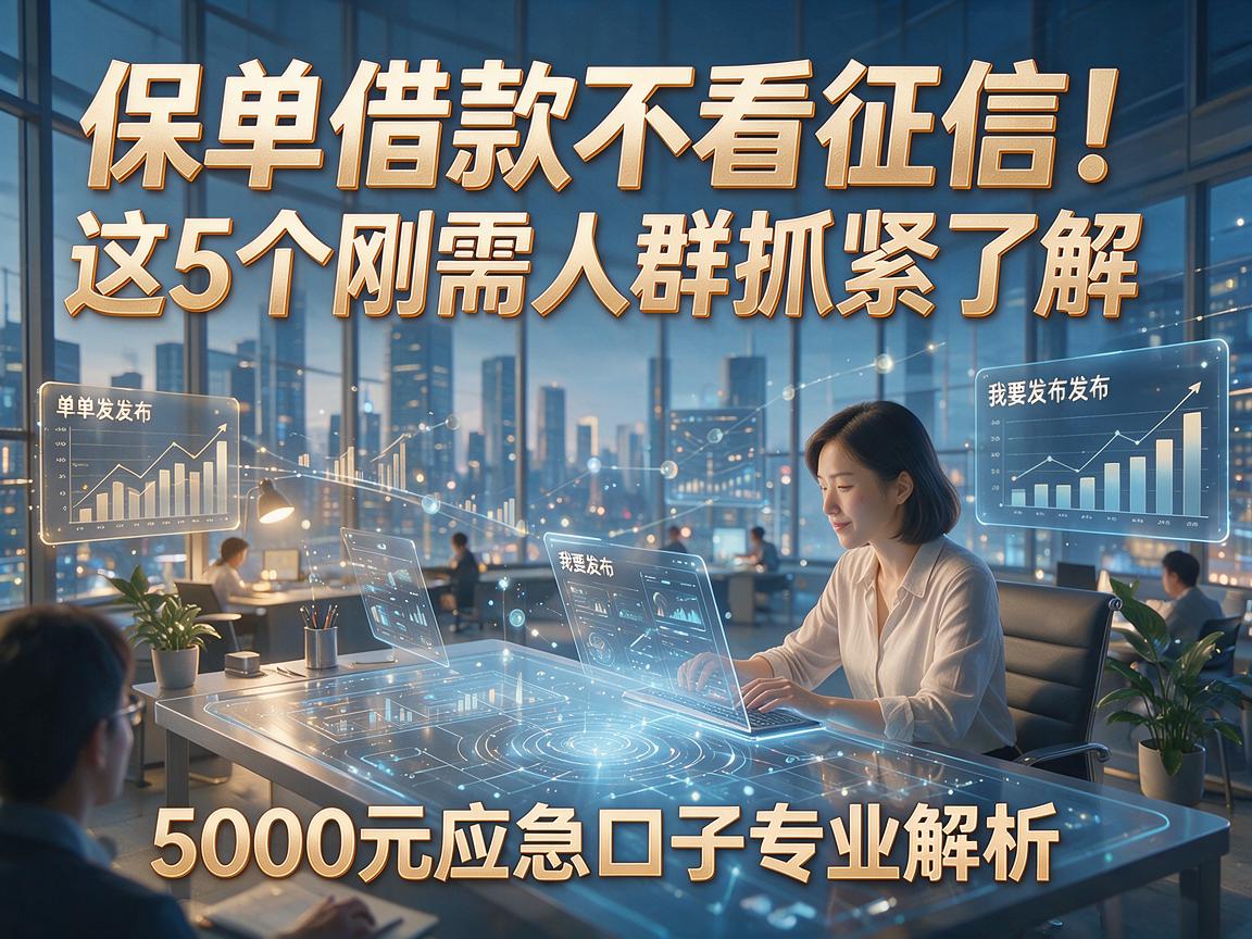 保单借款不看征信!这5个刚需人群抓紧了解,5000元应急口子专业解析