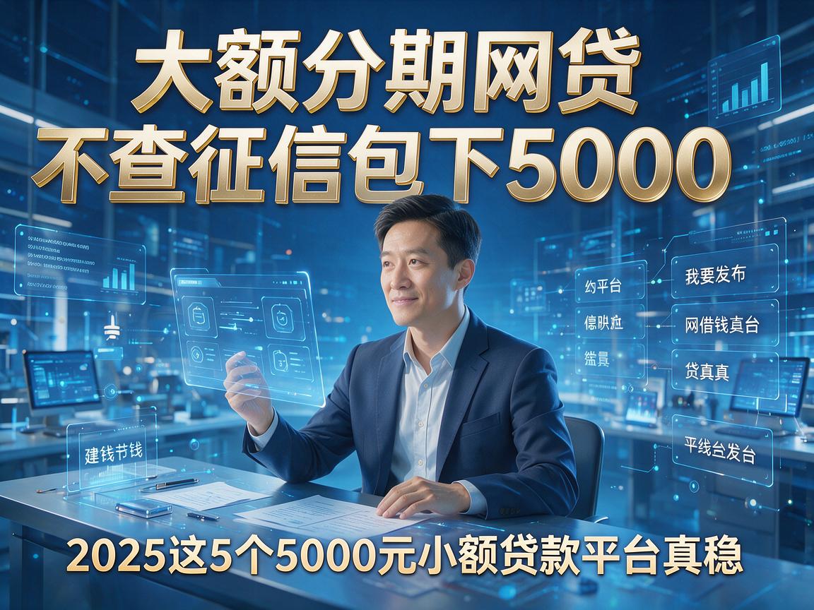 大额分期网贷不查征信包下5000，2025这5个5000元小额贷款平台真稳！