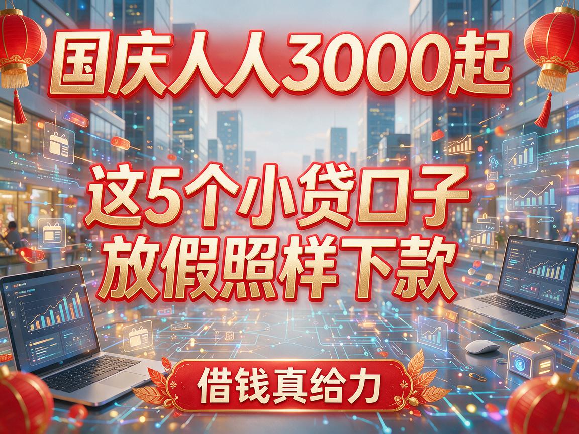 国庆人人3000起，这5个小贷口子放假照样下款，借钱真给力！