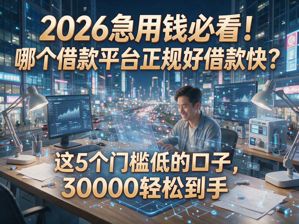 2026急用钱必看!哪个借款平台正规好借款快?这5个门槛低的口子,30000轻松到手!