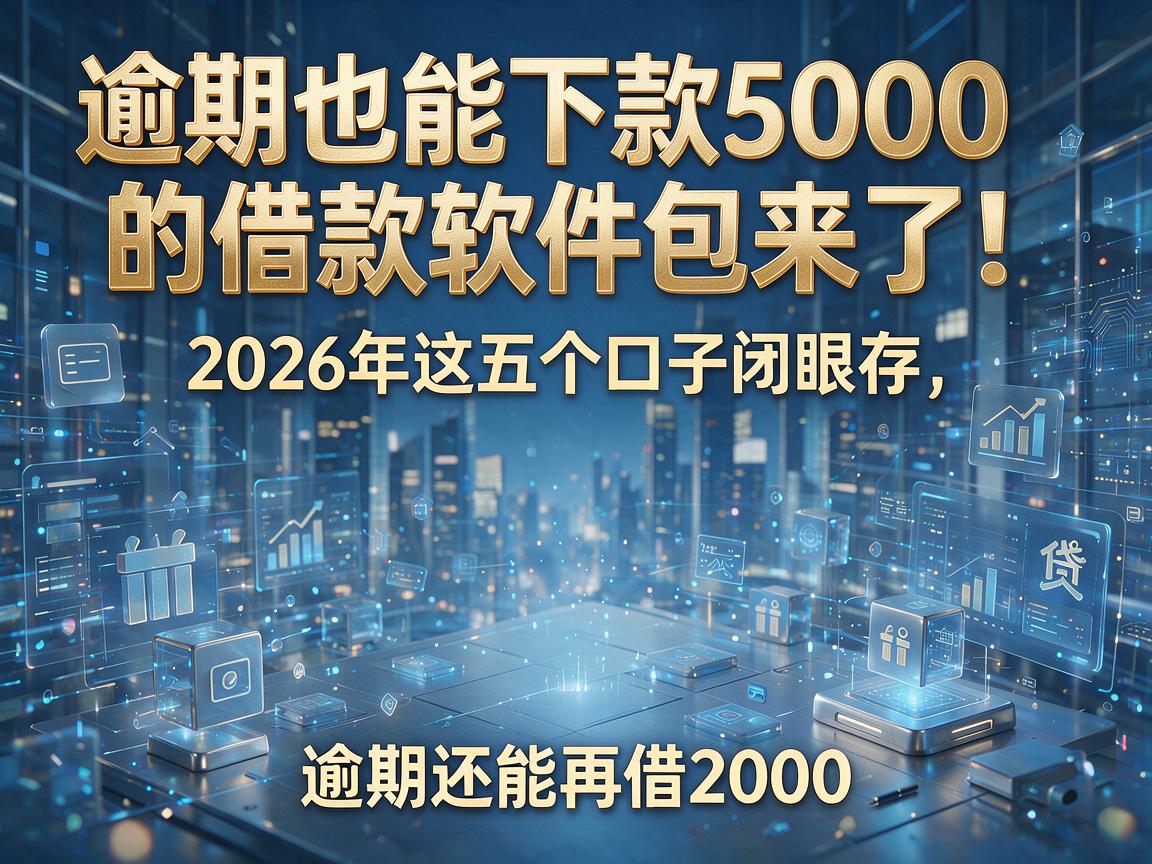 逾期也能下款5000的借款软件包来了！2026年这五个口子闭眼存，逾期还能再借2000
