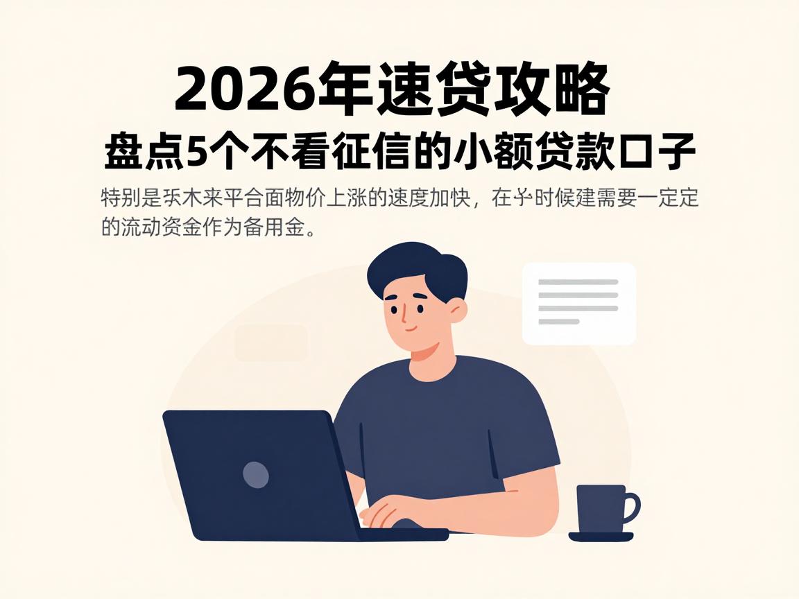 2026年速贷攻略!盘点5个不看征信的小额贷款口子,轻松借两千