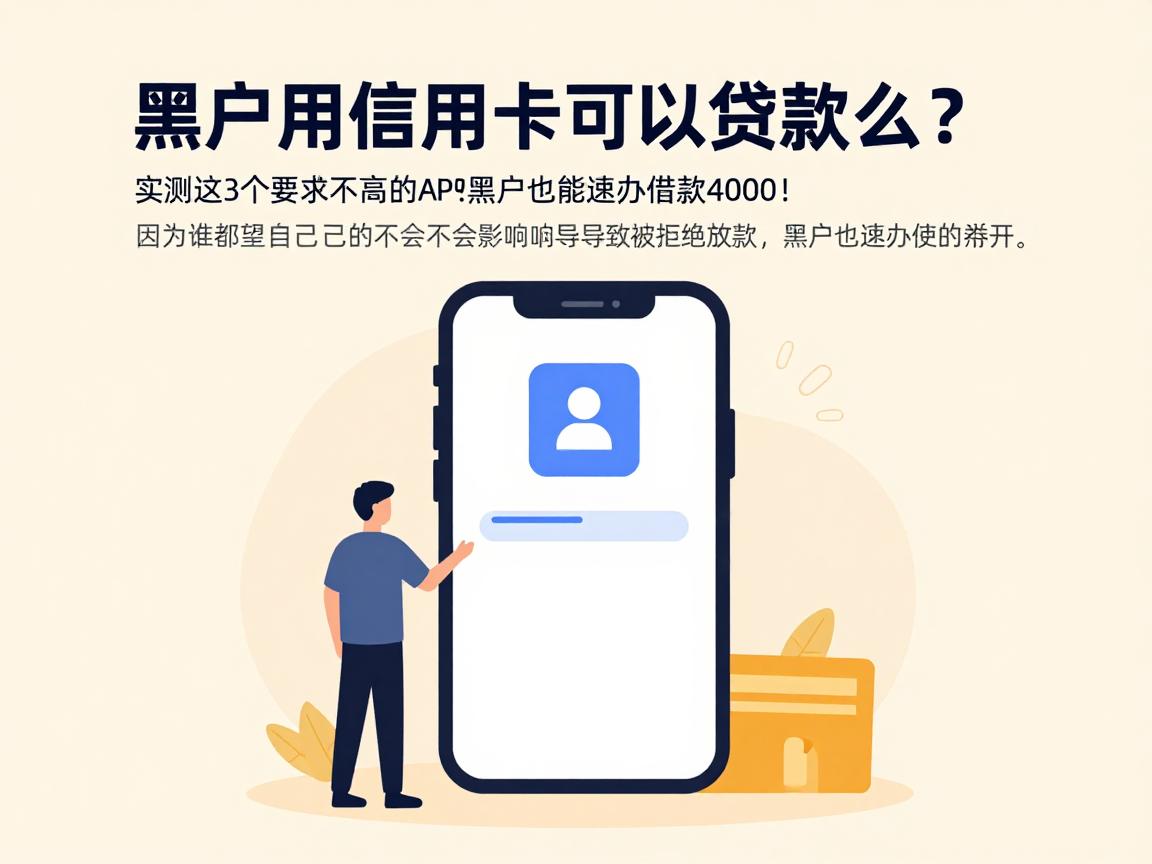 黑户用信用卡可以贷款么?实测这3个要求不高的APP,黑户也能速办借款4000!