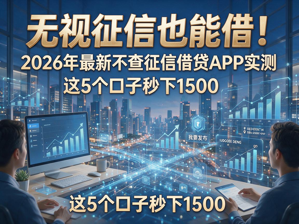 无视征信也能借!2026年最新不查征信借贷APP实测,这5个口子秒下1500