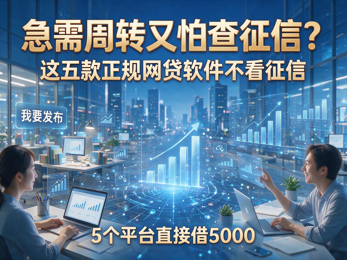 急需周转又怕查征信?这五款正规网贷软件不看征信,5个平台直接借5000