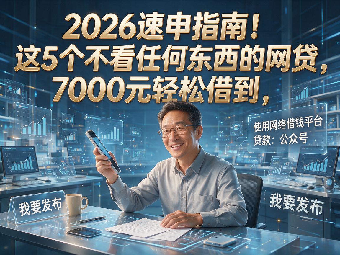 2026速申指南！这5个不看任何东西的网贷，7000元轻松借到