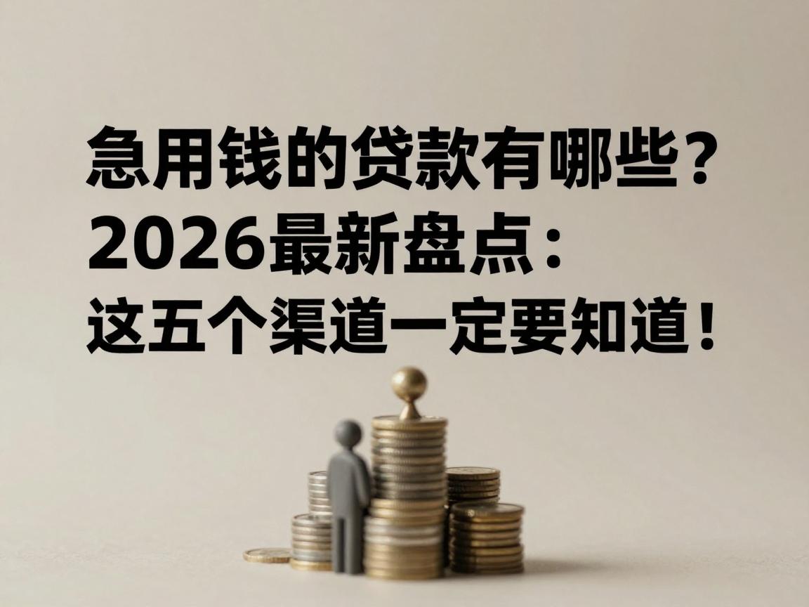 急用钱的贷款有哪些?2026最新盘点:这五个渠道一定要知道!