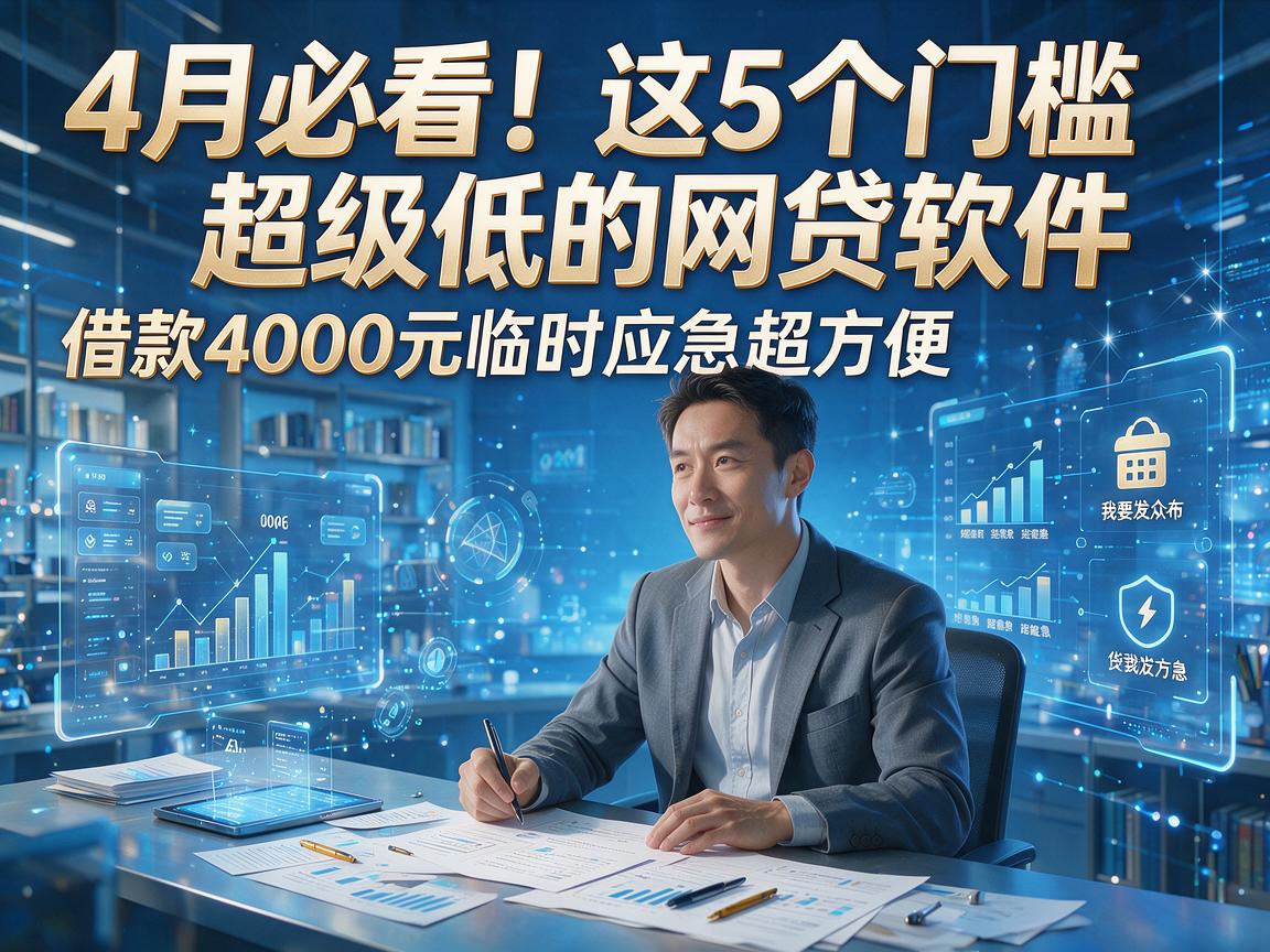4月必看!这5个门槛超级低的网贷软件,借款4000元临时应急超方便