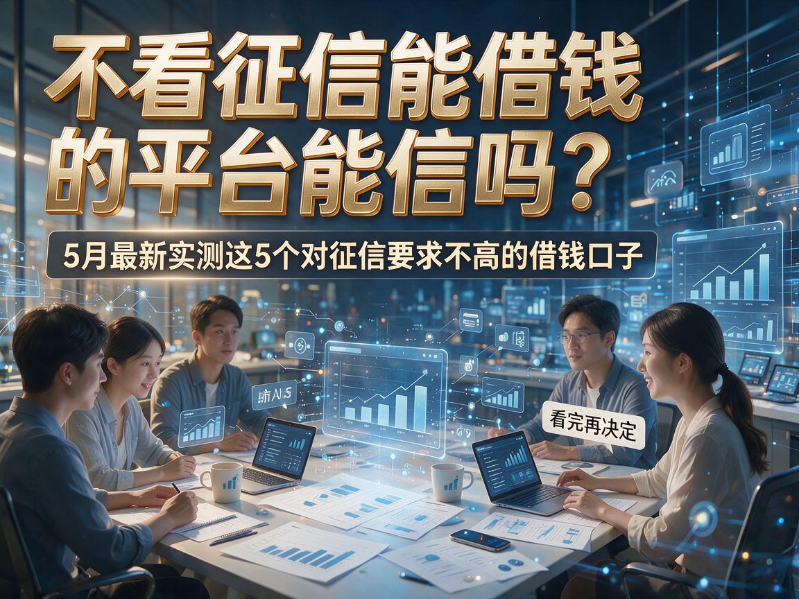不看征信能借钱的平台能信吗？5月最新实测这5个对征信要求不高的借钱口子，看完再决定！