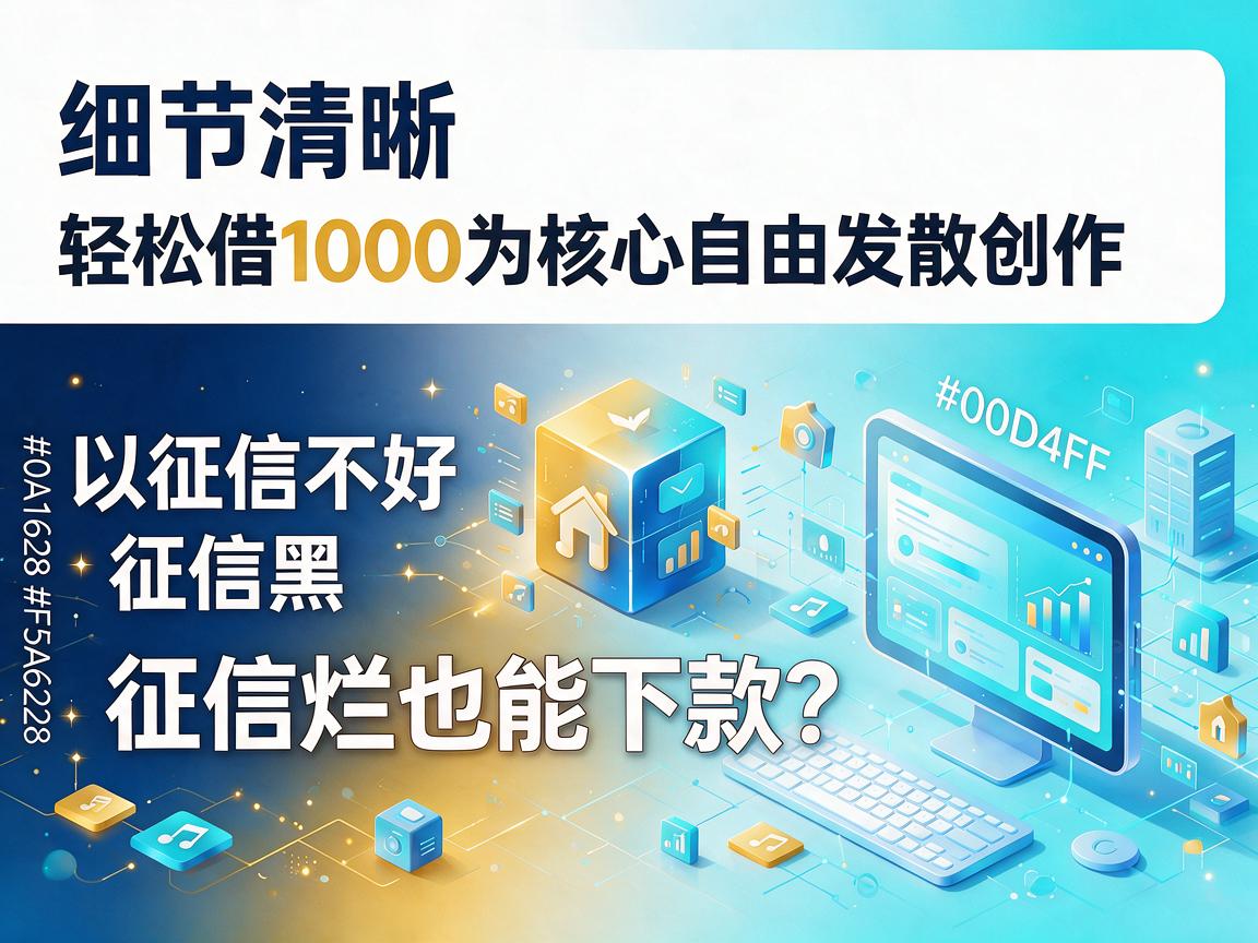 征信不好、征信黑、征信烂也能下款?这5个小额贷款软件推荐,轻松借1000