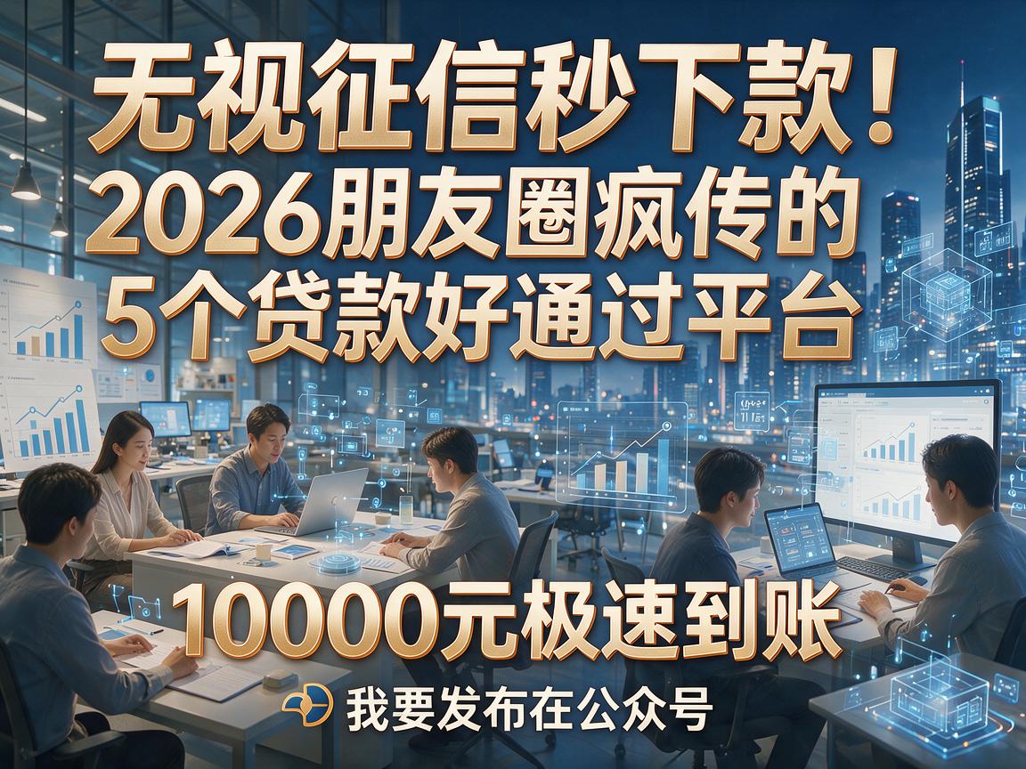 无视征信秒下款!2026朋友圈疯传的5个贷款好通过平台,10000元极速到账