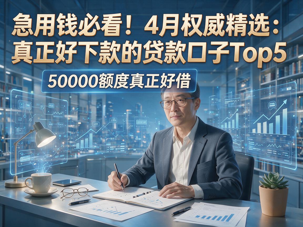 急用钱必看！4月权威精选：真正好下款的贷款口子Top5，50000额度真正好借