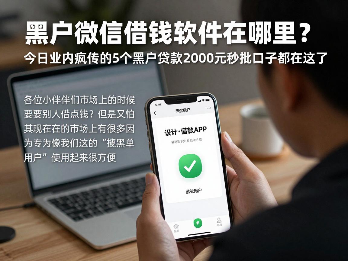 黑户微信借钱软件在哪里？今日业内疯传的5个黑户贷款2000元秒批口子都在这了！