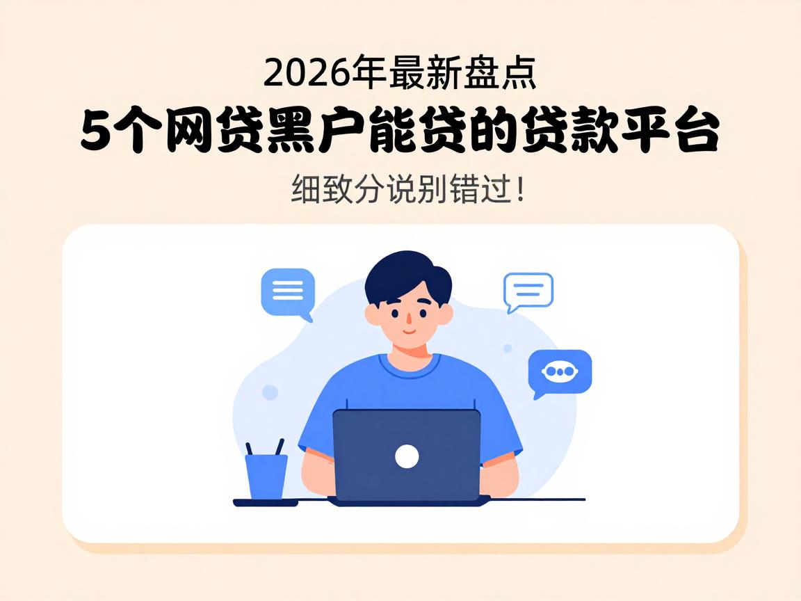 2026年最新盘点：5个网贷黑户能贷的贷款平台，细致分说别错过！