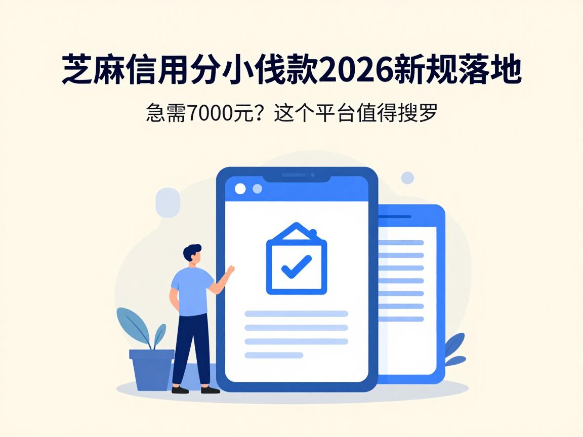芝麻信用分小额贷款2026新规落地!急需7000元?这五个平台值得搜罗