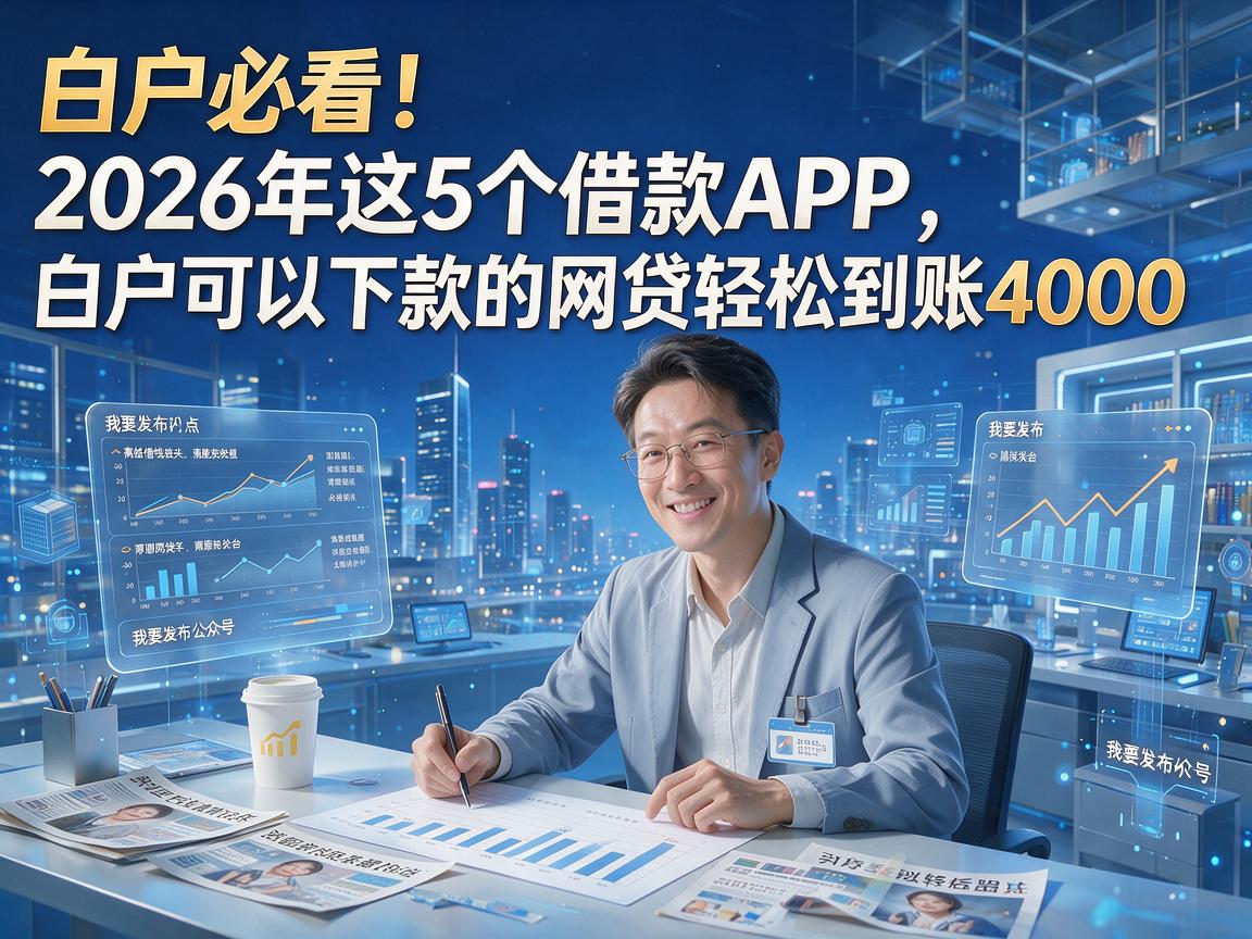 白户必看!2026年这5个借款APP,白户可以下款的网贷轻松到账4000