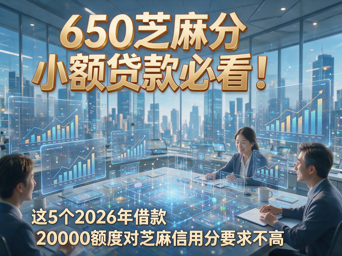 650芝麻分小额贷款必看！这5个2026年借款APP，20000额度对芝麻信用分要求不高