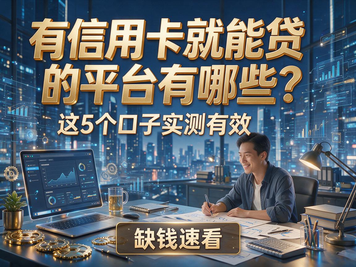有信用卡就能贷的平台有哪些?这5个口子实测有效,缺钱速看!